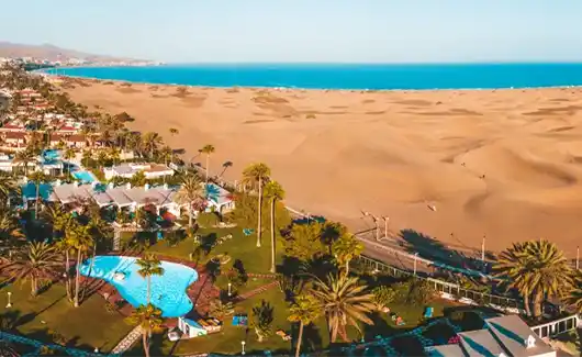 Playa del Ingles, a tourist resort in Gran Canaria